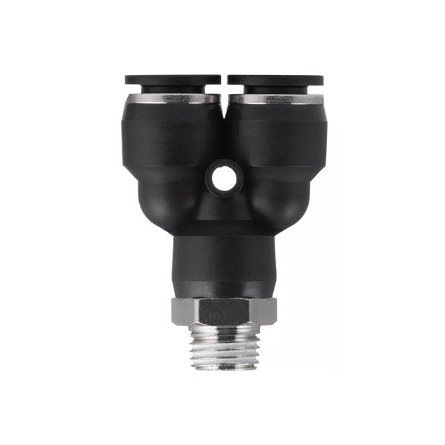 Цанговое соединение Y-образное для полиуретановых и др. шлангов 10*10 мм, 1/4" нар. резьба INTERTOOL PT-2378