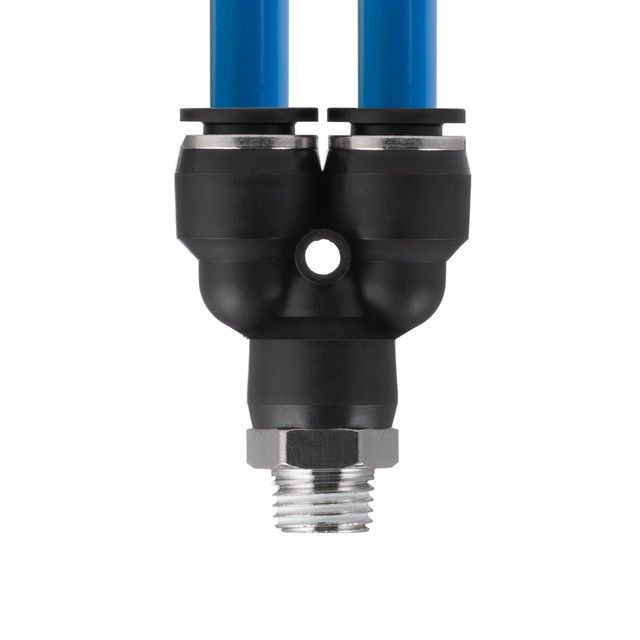 Цанговое соединение Y-образное для полиуретановых и др. шлангов 10*10 мм, 1/4" нар. резьба INTERTOOL PT-2378