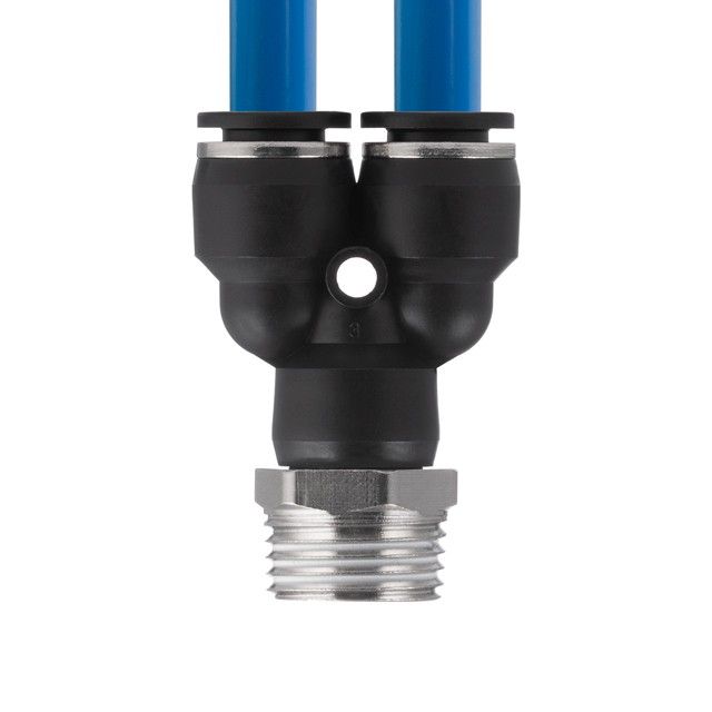 Цанговое соединение Y-образное для полиуретановых и др. шлангов 10*10 мм, 1/2" нар. резьба INTERTOOL PT-2388