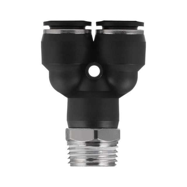 Цанговое соединение Y-образное для полиуретановых и др. шлангов 12*12 мм, 1/2" нар.резьба INTERTOOL PT-2389