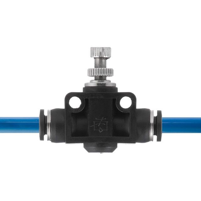 Цанговое прямое соединение с регулятором, для полиуретановых и др. шлангов 6*6 мм INTERTOOL PT-2396