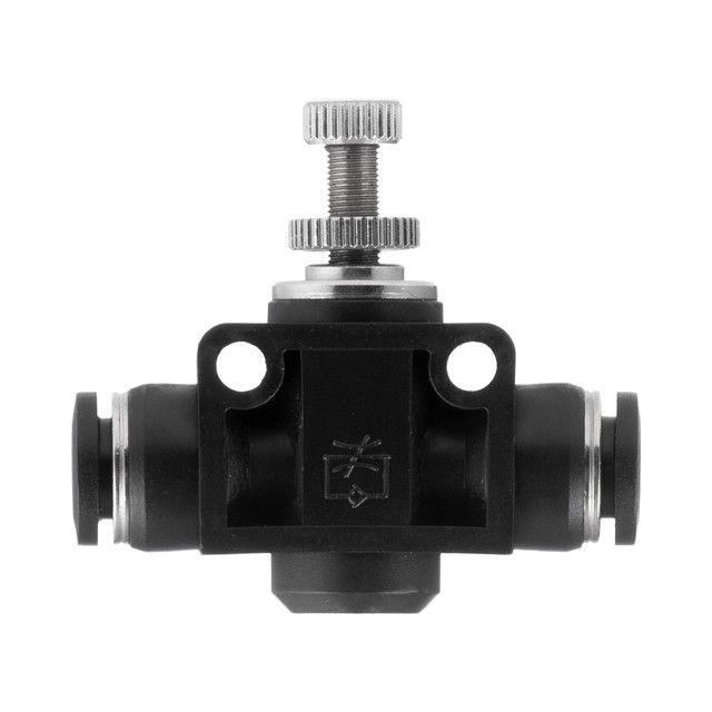 Цанговое прямое соединение с регулятором, для полиуретановых и др. шлангов 8*8 мм INTERTOOL PT-2397