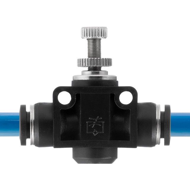 Цанговое прямое соединение с регулятором, для полиуретановых и др. шлангов 8*8 мм INTERTOOL PT-2397