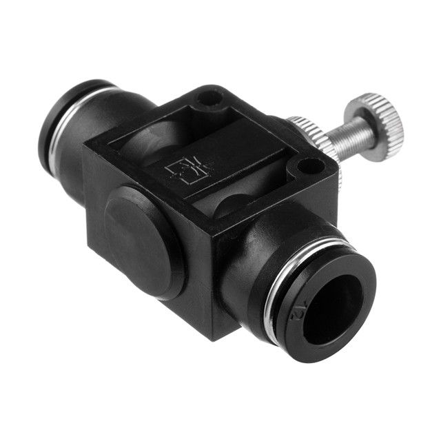 Цанговое прямое соединение с регулятором, для полиуретановых и др. шлангов 12*12 мм INTERTOOL PT-2399