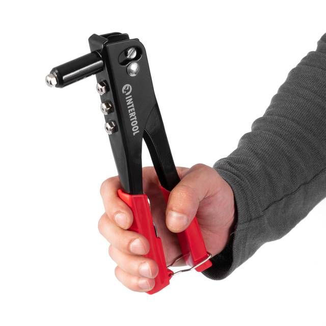 Пистолет заклепочный ручной, диаметр заклепки 3,2; 4; 4,8 мм INTERTOOL RT-0001