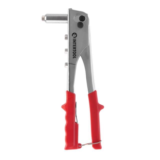 Пистолет заклепочный усиленный, диаметр заклепки 2.4; 3.2; 4; 4.8 мм INTERTOOL RT-0004