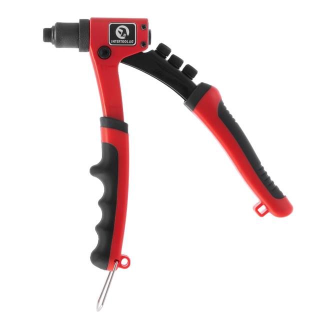 Пистолет заклепочный ручной 215 мм, диаметр заклепки 2.4; 3.2; 4; 4.8 мм INTERTOOL RT-0014