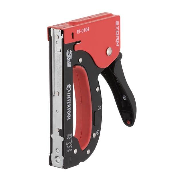 Степлер строительный 3 в 1, под скобы, гвозди, шпильки, STORM INTERTOOL RT-0104