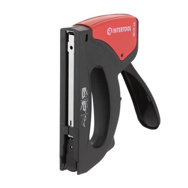 Степлер строительный под скобу, пластиковый корпус INTERTOOL RT-0120