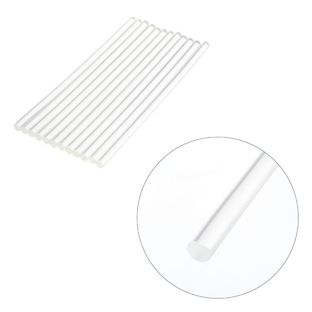Комплект прозрачных клеевых стержней 7.4*200 мм, 12 ед. INTERTOOL RT-1030