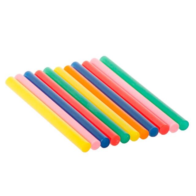 Комплект цветных клеевых стержней 7.4*100 мм, 12 ед. INTERTOOL RT-1031