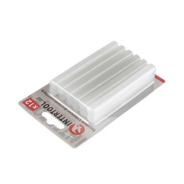 Комплект флуоресцентных клеевых стержней 11.2*100 мм, 12 ед. INTERTOOL RT-1037