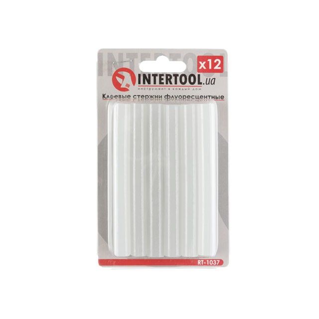 Комплект флуоресцентных клеевых стержней 11.2*100 мм, 12 ед. INTERTOOL RT-1037