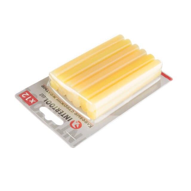 Комплект желтых клеевых стержней 11.2*100 мм, 12 ед. INTERTOOL RT-1049