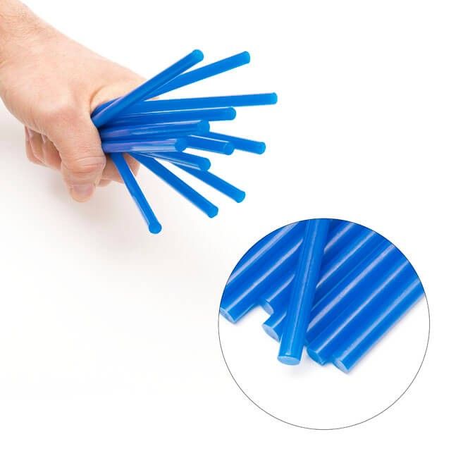 Комплект голубых клеевых стержней 7.4*200 мм, 12 ед. INTERTOOL RT-1055