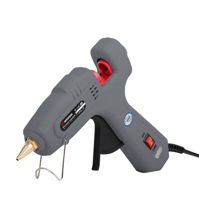 Пистолет клеевой 40(120) Вт, 230 В, 195-210 °C под стержни 10.8-11.5 мм, 10-16.5 г/мин., выключатель INTERTOOL RT-1102