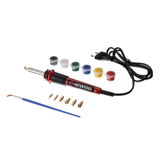 Набор для выжигания 30 Вт, 230 В, 7 насадок INTERTOOL RT-2040