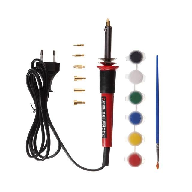 Набор для выжигания 30 Вт, 230 В, 7 насадок INTERTOOL RT-2040