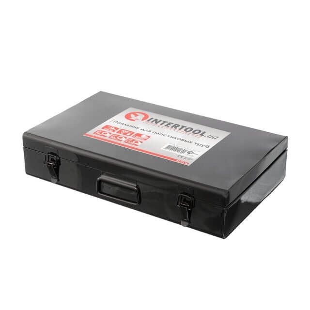 Паяльник для пластиковых труб, 1500 Вт, 0-300°C, насадки 75, 90, 110 мм, металлический кейс INTERTOOL RT-2113