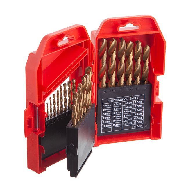 Набор сверл по металлу HSS, покрытие Ti, 1.0-13.0 мм, 25 ед. INTERTOOL SD-0025