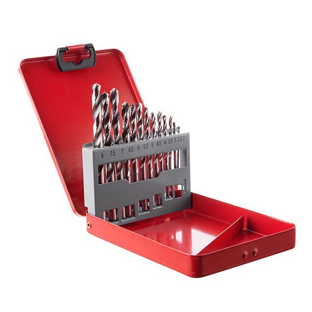 Набор сверл по металлу HSS, полированная сталь, 2.0-8.0 мм, 13 ед. INTERTOOL SD-0114