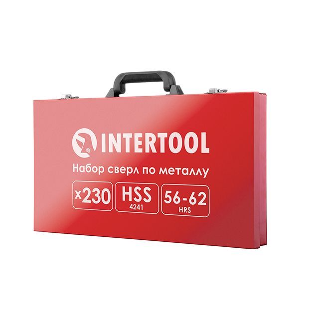 Набор сверл HSS, 1.0-13.0 мм, 230 ед., металлический кейс INTERTOOL SD-0309