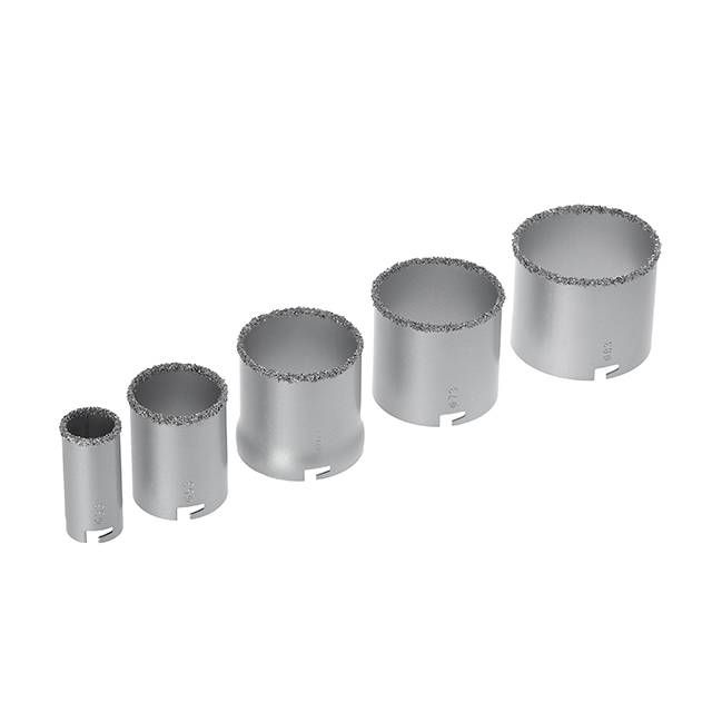 Набор корончатых сверл для плитки 5 ед., 33-83 мм, вольфрамовое напыление + напильник, чемодан INTERTOOL SD-0428