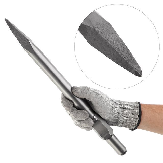 Зубило пикообразное HEX 30*410 мм INTERTOOL SD-0461