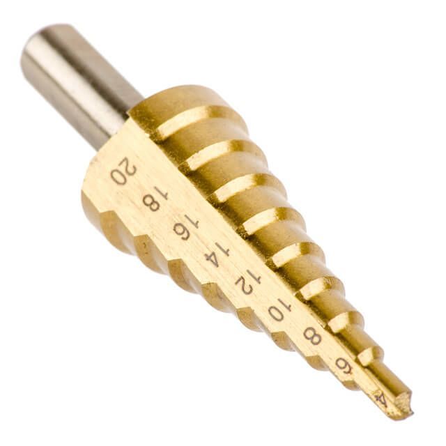 Сверло ступенчатое по металлу 4-20 мм INTERTOOL SD-5820