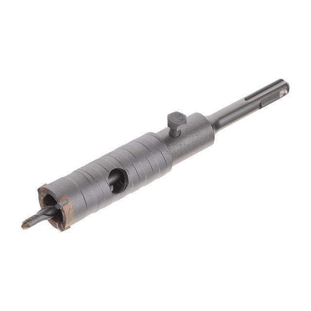 Комплект: сверло корончатое по бетону 26 мм, переходник SDS Plus 100 мм INTERTOOL SD-7026