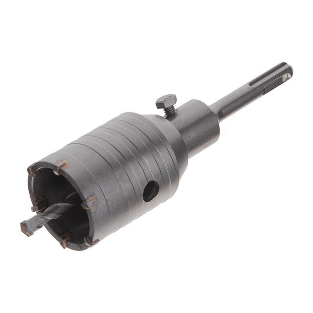 Комплект: сверло корончатое по бетону 50 мм, переходник SDS Plus 100 мм INTERTOOL SD-7050