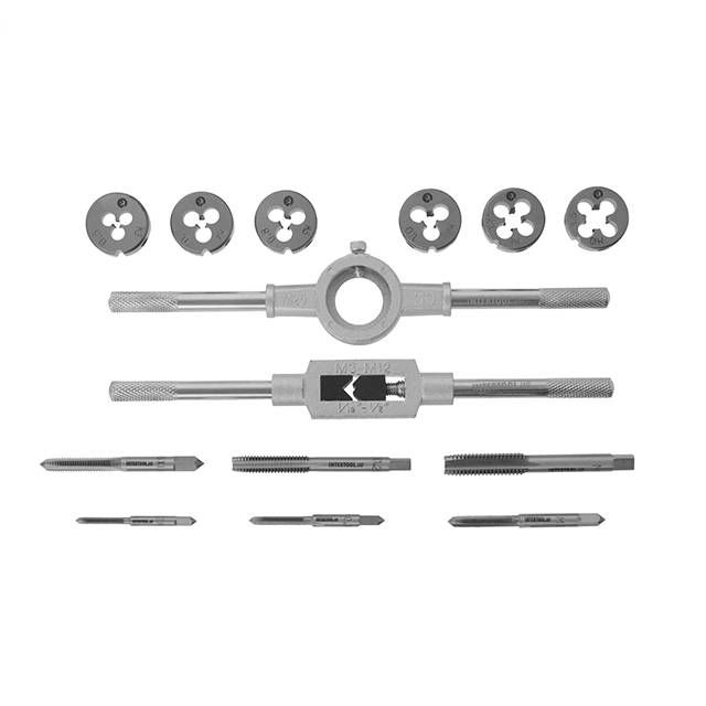 Набор плашек M3-M10 и метчиков M3-M10, 14 ед. INTERTOOL SD-8024