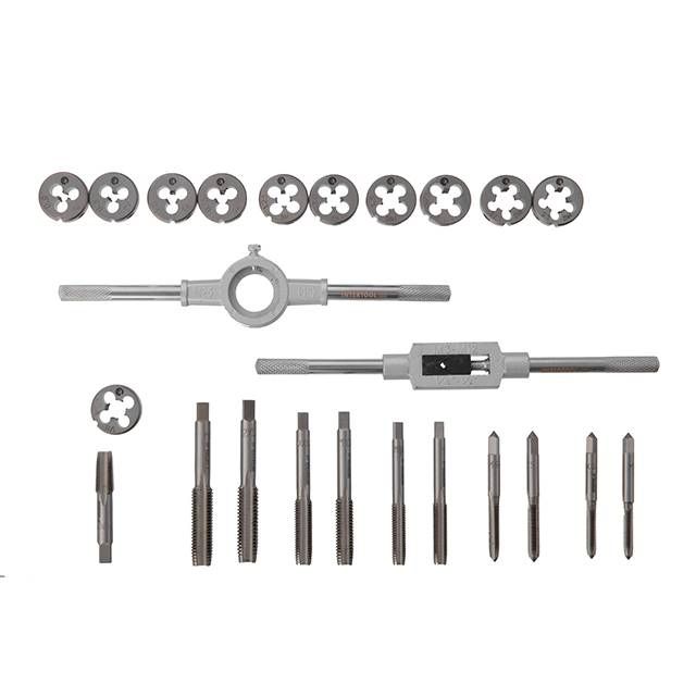 Набор плашек M5-M12, метчиков M5-M12, 24 ед. INTERTOOL SD-8026