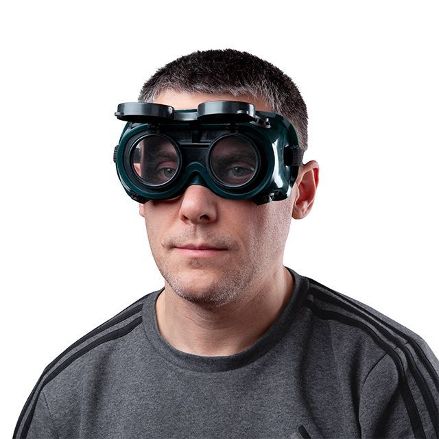 Очки сварщика, защита от УФ и ИК лучей, светофильтр Г2 INTERTOOL SP-0023