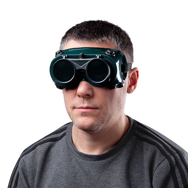 Очки сварщика, защита от УФ и ИК лучей, светофильтр Г2 INTERTOOL SP-0023