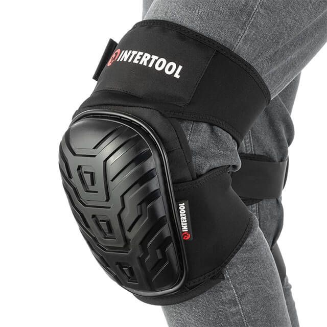 Наколенники защитные, противоскользящие накладки из ПВХ, ткань 600D, гелевые подушки, неопреновые ремни INTERTOOL SP-0054