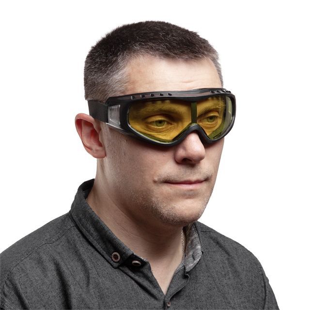 Очки защитные желтые, материал линз поликарбонат, оптический клас 1 INTERTOOL SP-0079