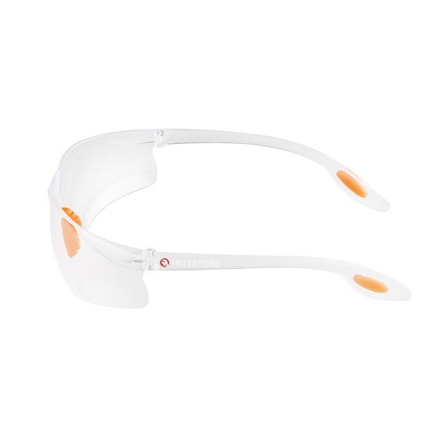 Очки защитные прозрачные, материал линз поликарбонат, материал заушников поликарбонат, защита от удара INTERTOOL SP-0085