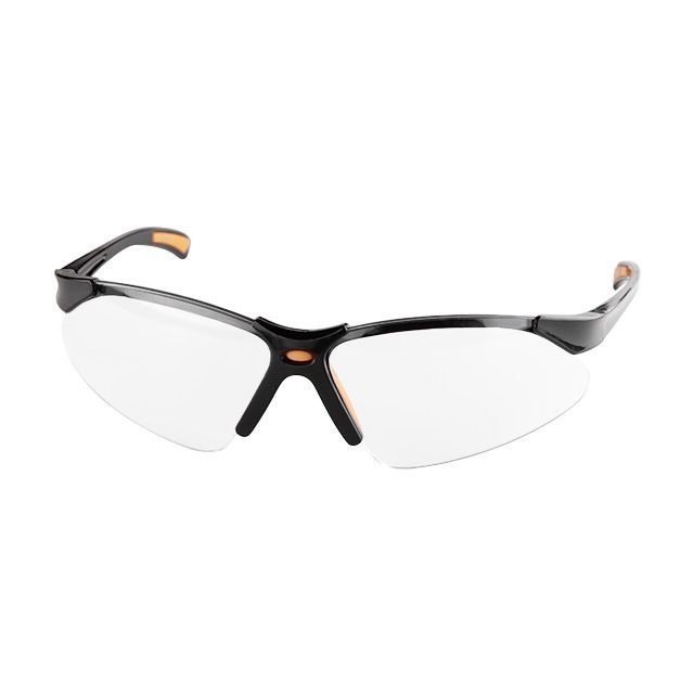 Очки защитные прозрачные, материал поликарбонат,заушины черного цвета, материал нейлон, резиновая накладка для носа,защита от удара INTERTOOL SP-0095