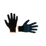 Перчатка трикотажная 70% хлопок, 30% полиэстер, 10", цвет черный, синяя ПВХ точка INTERTOOL SP-0129