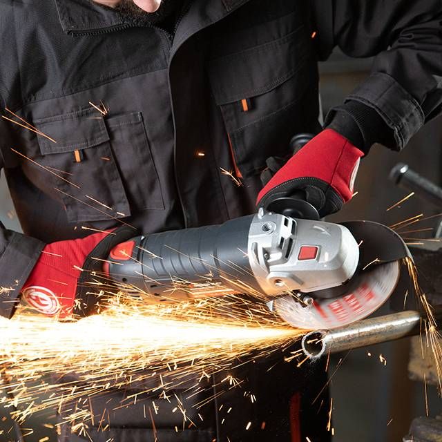 Перчатка Microfiber с черными вставками спандекса на ладони, утолщенное неопреном, 10" INTERTOOL SP-0143