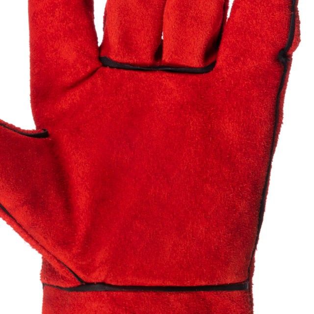 Перчатка замшевая 14", обработанная термостойким составом, подкладка по всей длине, красная INTERTOOL SP-0156