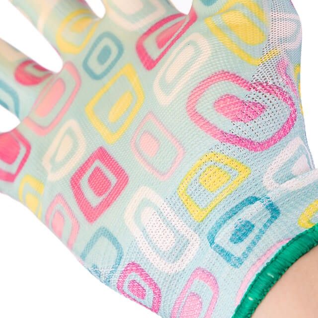 Перчатка садовая с покрытием из нитрила, голубая, 8" INTERTOOL SP-0164