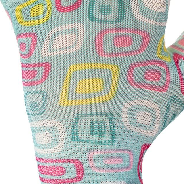 Перчатка садовая с покрытием из нитрила, голубая, 8" INTERTOOL SP-0164