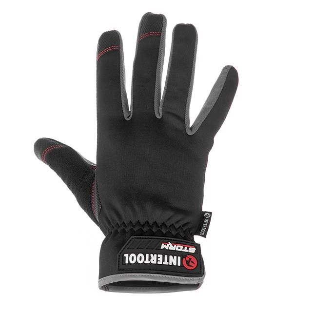 Перчатки из спандекса, "Touchscreen", 10", антискользящее покрытие ладони, вставки Gripteq 3S", STORM INTERTOOL SP-0182