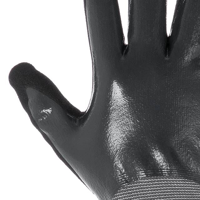 Перчатка трикотажная, полное двухслойное нитриловое покрытие, базовое гладкое, пористое на ладони, 10", дышащая, STORM INTERTOOL SP-0190