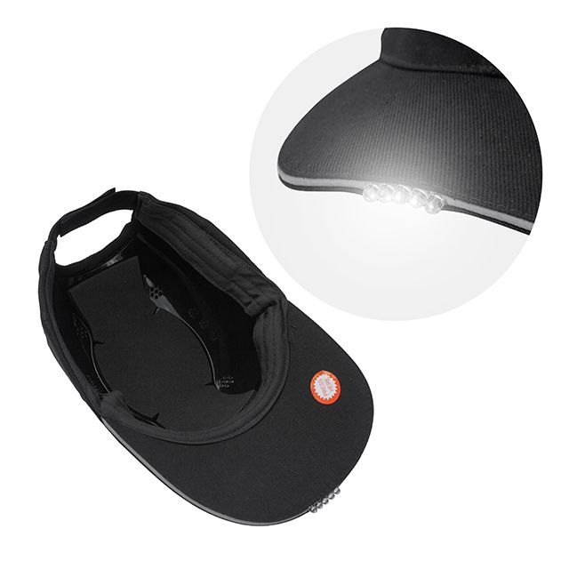 Каскетка защитная с фонариком INTERTOOL SP-2006