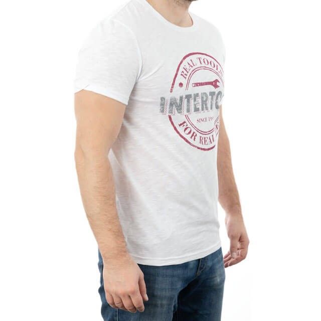 Футболка светло-серая меланж, 100% хлопок, S INTERTOOL SP-2211