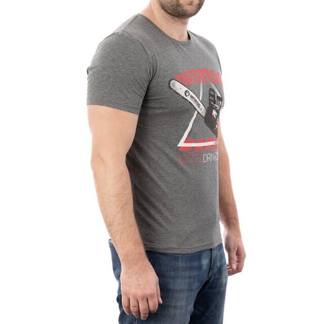 Футболка темно-серая, 95% хлопок, 5% спандекс, L INTERTOOL SP-2233