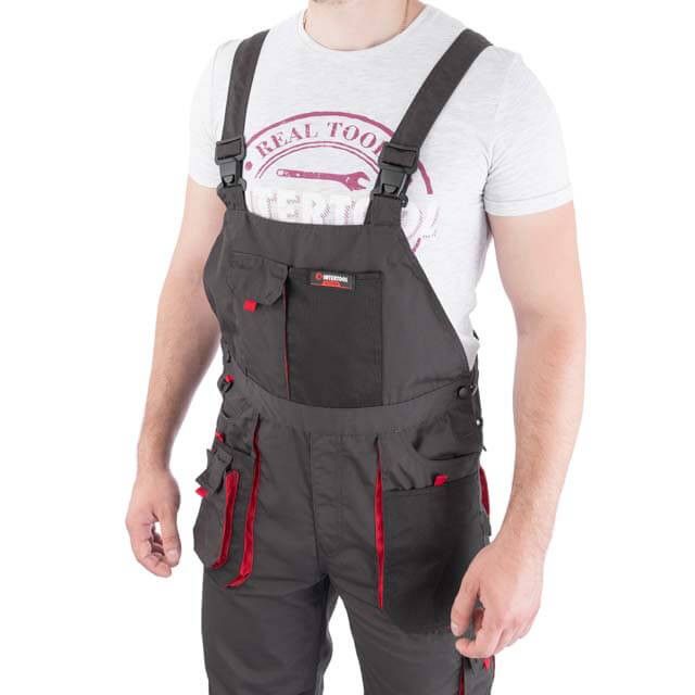 Полукомбинезон рабочий 80% полиэстер, 20% хлопок, плотность 260 г/м², S INTERTOOL SP-3021